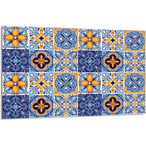Lastra protettiva in vetro per stufa 80x52 Mosaico