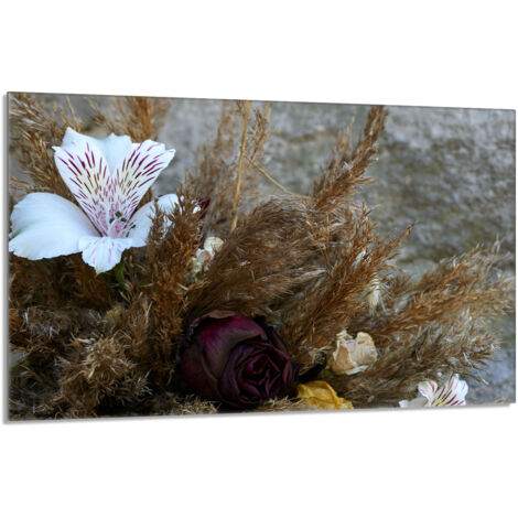 Lastra protettiva in vetro per stufa 80x52 Orchidea