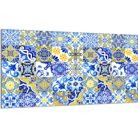 Lastra protettiva in vetro per stufa 90x52 Mosaico