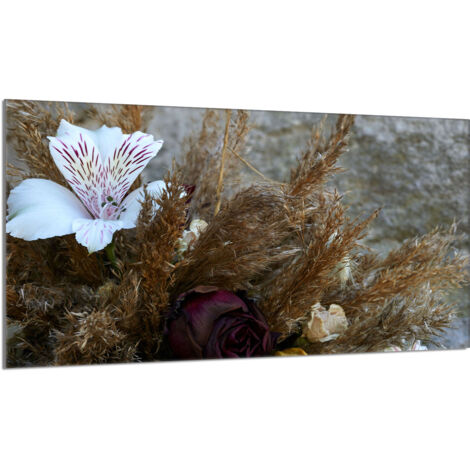 Lastra protettiva in vetro per stufa 90x52 Orchidea