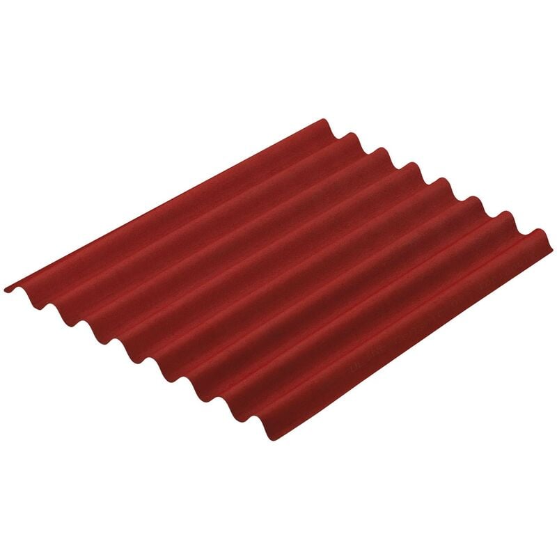 Lastre ondulate in fibra bitumata 100x76 cm per tettoie e coperture Easy Line Onduline red