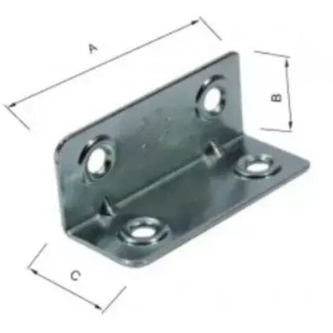 LASTRINA ANGOLARE ZINCATO 4 FORI 50X20X20 MM