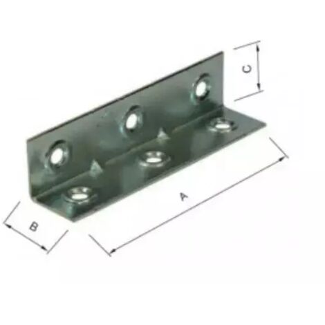 LASTRINA ANGOLARE ZINCATO 6 FORI 86X21X21 MM