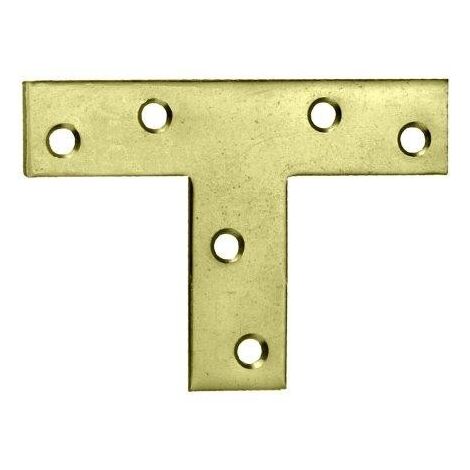 LASTRINE A ''T'' 140 X 110 X 30 MM. - ZINCATE GIALLO - 2 PZ.