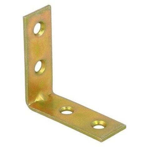 LASTRINE AD ANGOLO 60 X 60 MM. - ZINCATE GIALLO - 4 PZ.