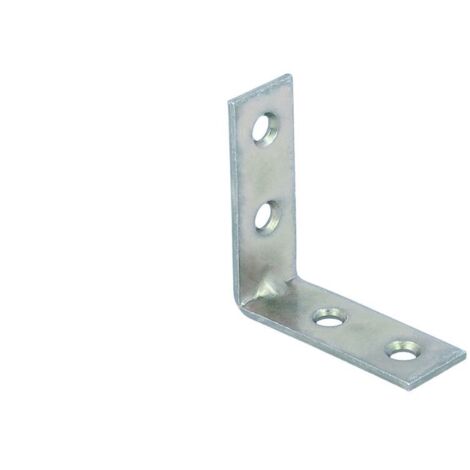 Lastrine di giunzione ad angolo in acciaio zincato bianco 70 x 70 mm. 4 pz.