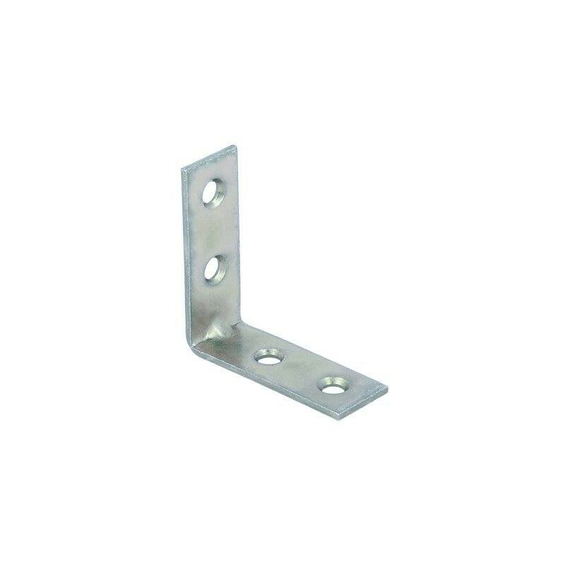 Image of Masidef - lastrine di giunzione ad angolo in acciaio zincato bianco 30 x 30 mm. 4 pz.