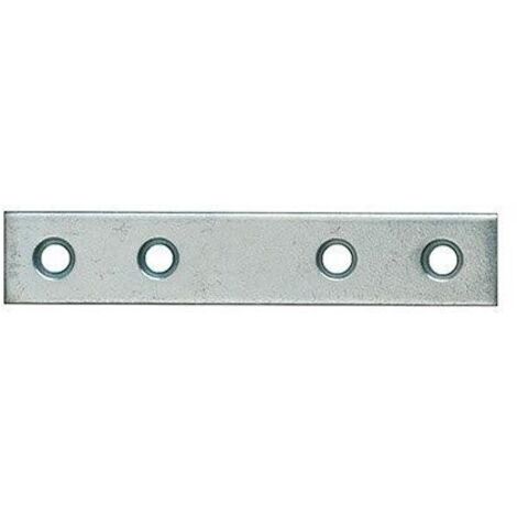 Lastrine di giunzioni dritte in acciaio zincato bianco 100x15 mm. 4 pz.