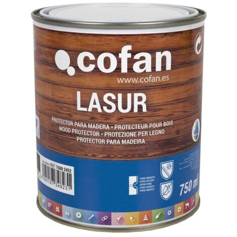 LASUR PROTECTOR AL AGUA PARA MADERA MATE ROBLE 750 ML