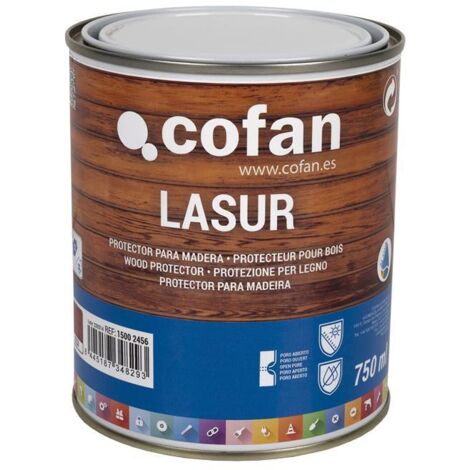 LASUR PROTECTOR AL AGUA PARA MADERA MATE TECA 750 ML