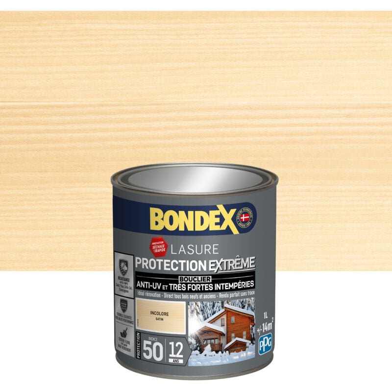 Lasure Bondex Protection Extrême 12 ans Incolore 1 l