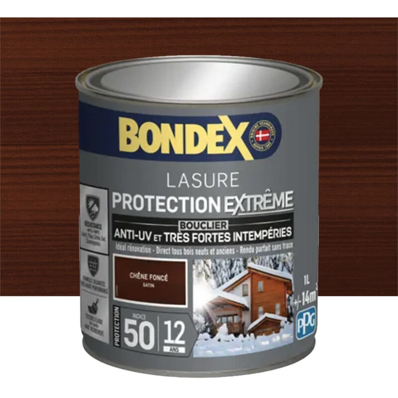 Bondex - Lasure Protection Extrême 12 ans Chêne foncé 1 l