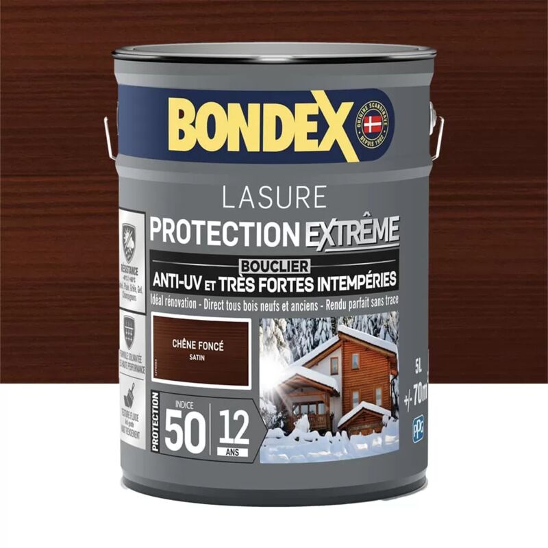 Bondex - Lasure Protection Extrême 12 ans Chêne foncé 5 l