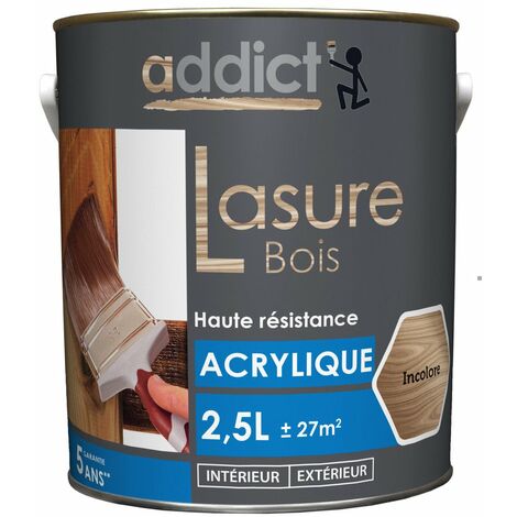 Lasure Acrylique Chêne Clair Addict Protection Bois Durable, Aspect Chêne Clair - Addict