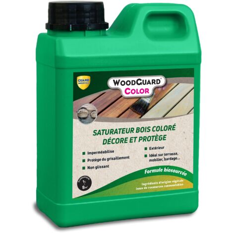 Lasure Anti Tache Bois Couleur Blanche GUARD INDUSTRIE WoodGuard Color 1L