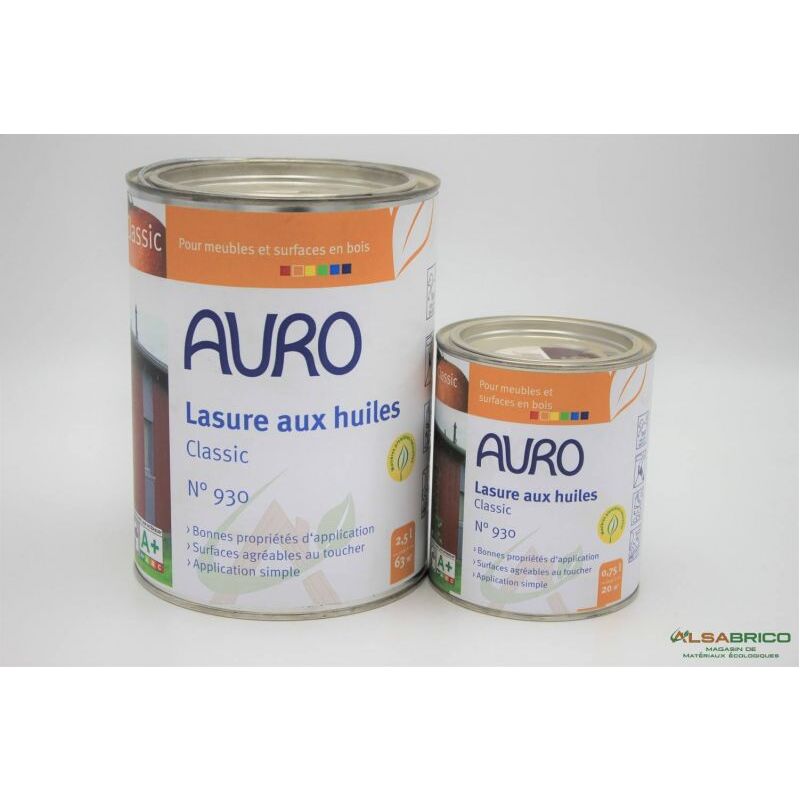 Lasure aux huiles n°930 Auro Noire - Pot de 0.75L