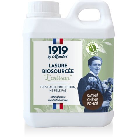 Lasure biosourcée protection extrême UV & intempéries - 5L Satiné Chêne Foncé - Air Intérieur A+ - L'Artisan 1919 by Mauler
