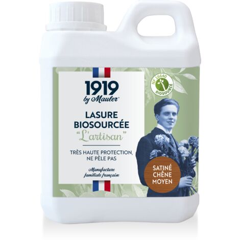 Lasure biosourcée protection extrême UV & intempéries - 5L Satiné Chêne Moyen - Air Intérieur A+ - L'Artisan 1919 by Mauler