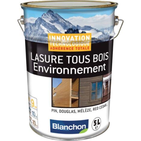 Lasure BLANCHON Tous Bois Environnement  Teinte: Chêne Foncé - Conditionnement: 5 Litres