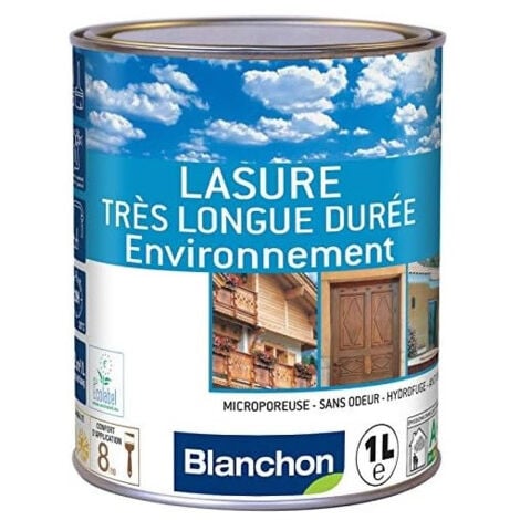 Lasure Blanchon très longue durée environnement blanc 1L satinée biosourcée sans odeur