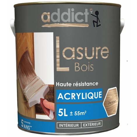 Lasure Bois Acrylique 5 Litres Incolore - Addict