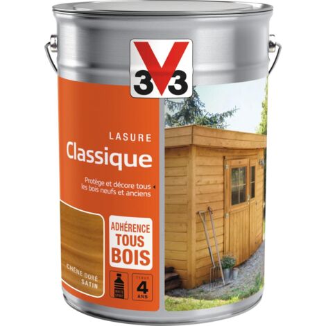 Lasure classique Solvantée V33 Chêne doré Satin 5L