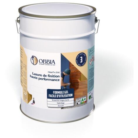 Lasure de fintion satinée thixotropée ObbiaTix Gel OBBIA - int-ext - bidon 2.5L - OBBIATIX 2.5L