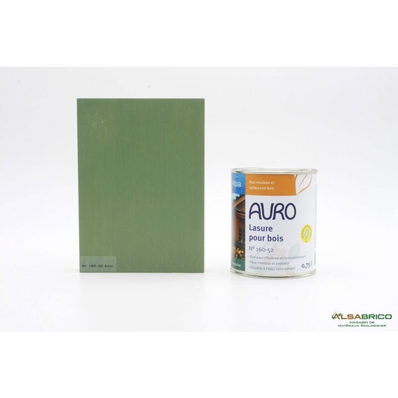 Auro - Lasure pour bois n°160 Turquoise - Pot de 0.75L
