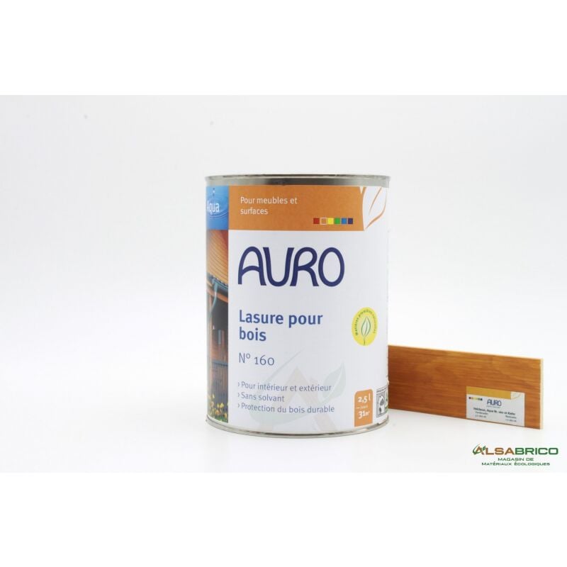 Auro - Lasure pour bois n°160 Pin - Pot de 2.5L