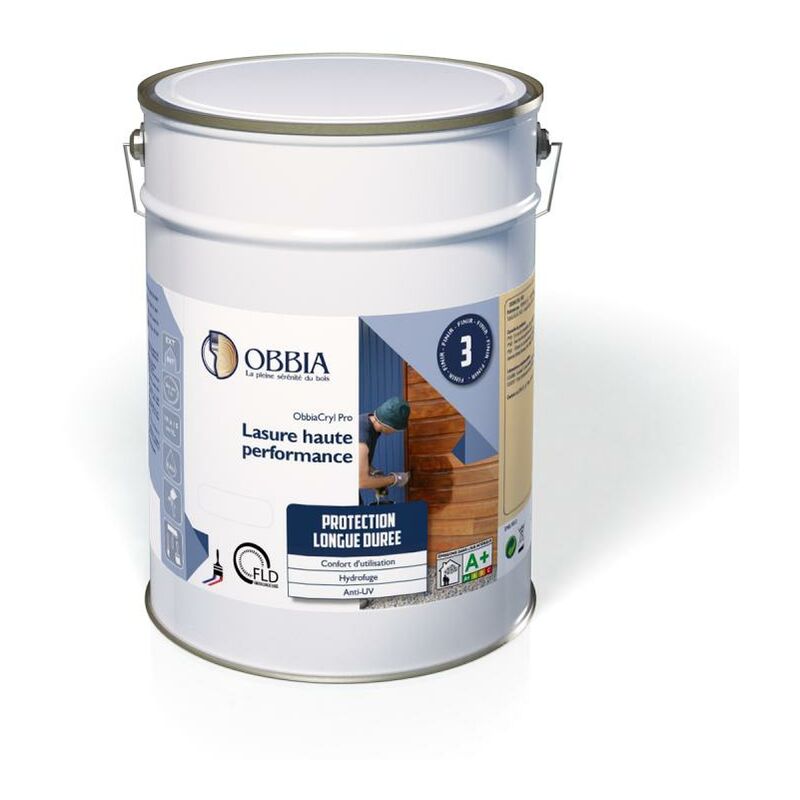 Obbia - Lasure haute performance cryl Pro 2.5L Chêne clair