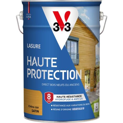 Lasure Haute Protection Biosourcée V33 chêne clair Satin - 5L