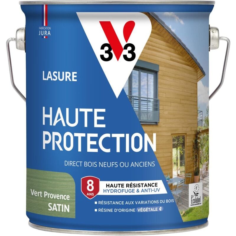 Lasure Haute Protection Biosourcée V33 vert profond Satin - 2,5L