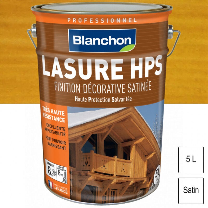 Blanchon - Lasure hps Haute Protection Solavantée Chêne clair satin 5L