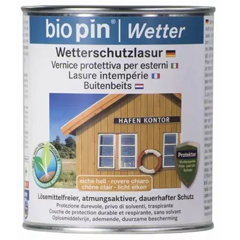 Biopin Nature - Lasure intempérie bio pin Chêne clair 2,5 l
