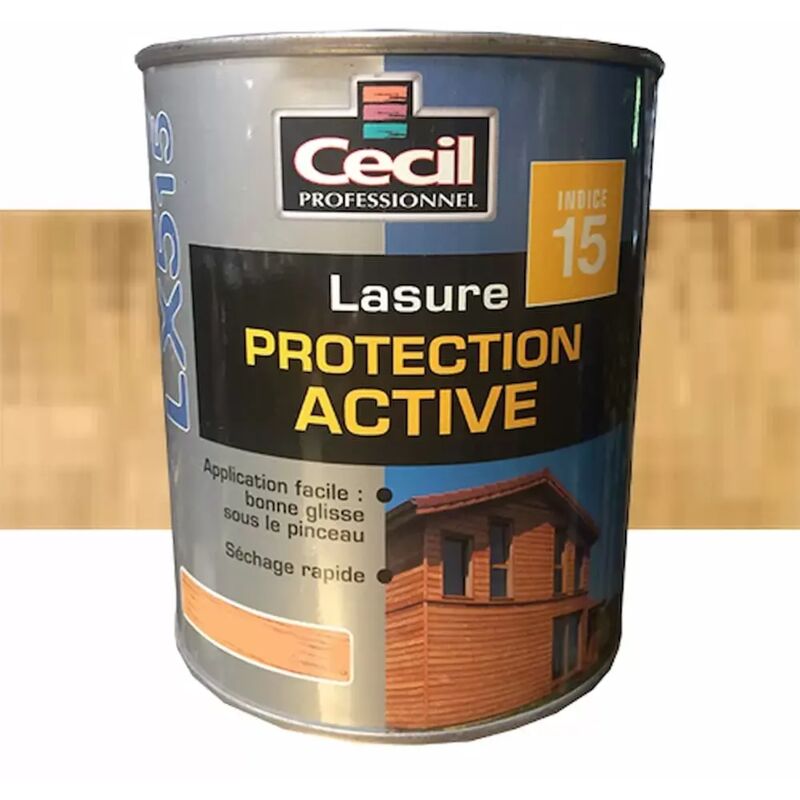 Lasure LX515 Protection Active CECIL Chêne clair 1 L Lasure LX515 Protection Active CECIL Chêne clair 1 L