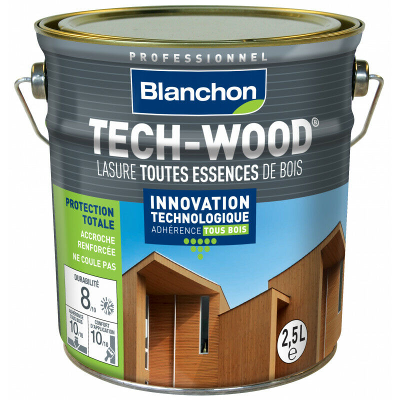 Blanchon - Lasure Tech-Wood Brun acajou - 2,5L