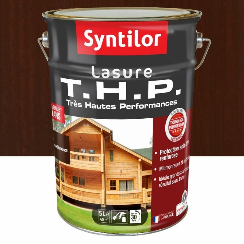 Syntilor - Lasure Thp 8 ans chêne foncé satiné 5 l