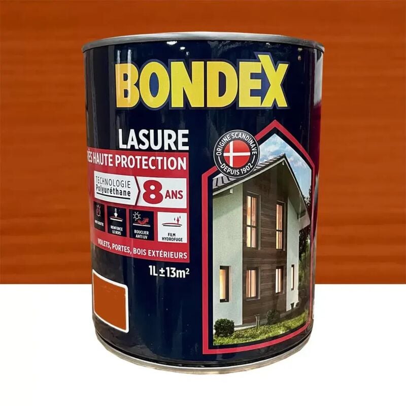 Bondex - Lasure Très Haute Protection 8 ans Polyuréthane Teck 1 l