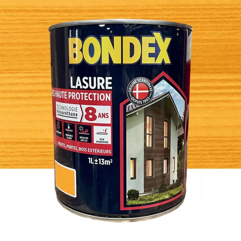 Bondex - Lasure Très Haute Protection 8 ans Polyuréthane Chêne doré 1 l