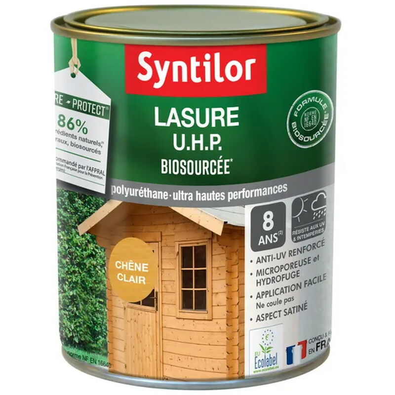 Syntilor - Lasure Uhp biosourcée nature protect 8 ans chêne clair satiné 1 l