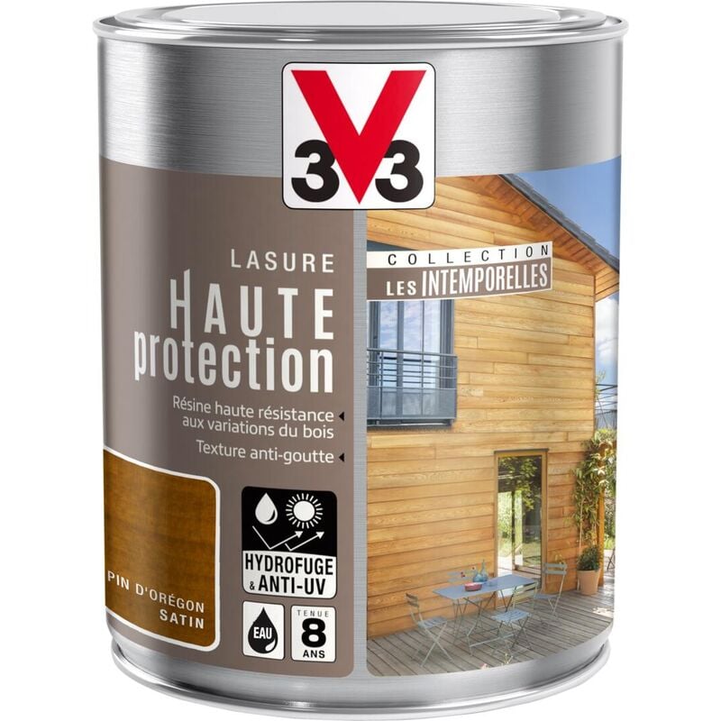 Lasure haute protection Les intemporelles® V33 Pin d'orégon Satin 1L
