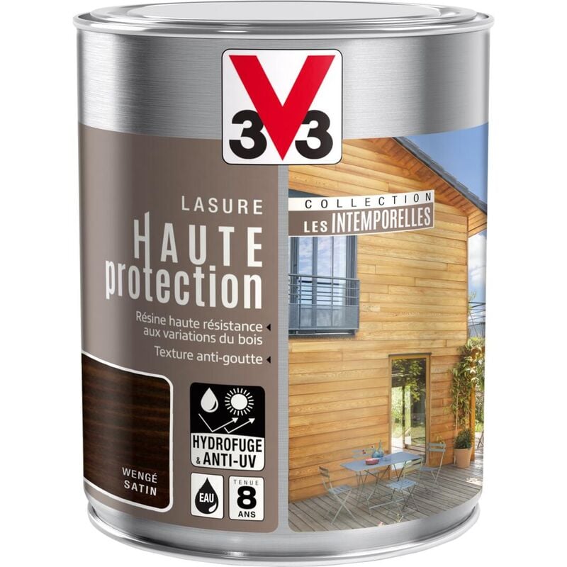 Lasure haute protection Les intemporelles® V33 Wengé Satin 1L