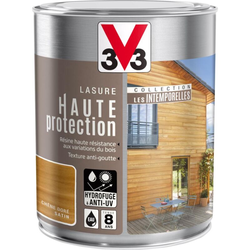 V33 - Lasure haute protection Les intemporelles® Chêne doré Satin 1L