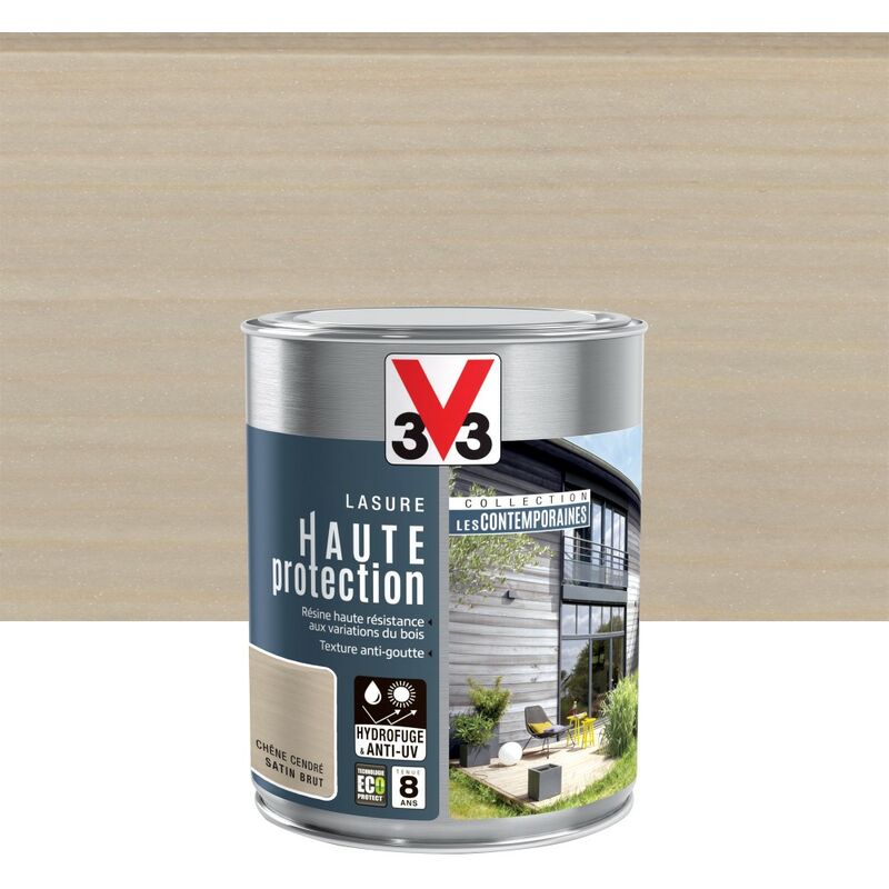 Lasure Hp les contemporaines 8 ans chêne cendré satiné 1 l - V33