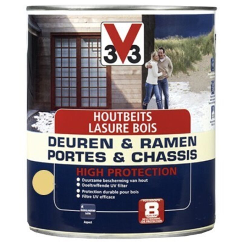 V33 - Lasure Portes et chassis 8ans High Protection Incolore 2,5 l