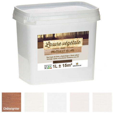 Lasure végétale 1 litre - Plusieurs modèles disponibles - Châtaignier