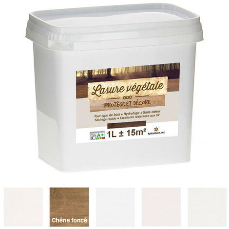 Lasure végétale 1 litre - Plusieurs modèles disponibles - Chêne foncé