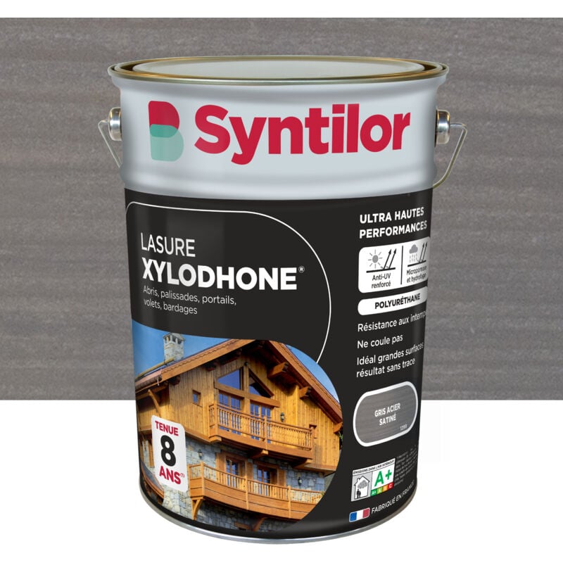 Syntilor - Lasure Xylodhone 5L Gris Acier Satiné