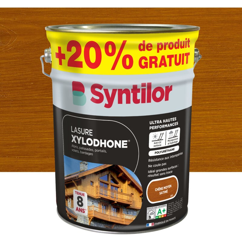 Lasure Xylodhone Syntilor 5L+20% Chêne Moyen Satiné