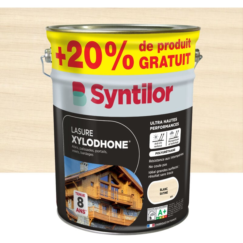 Syntilor - Lasure Xylodhone 5L+20% Blanc Satiné